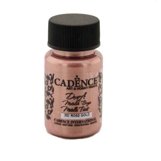 Cadence Metalická akrylová barva Cadence Dora Metallic, 50 ml - VYBERTE ODSTÍN - Metalická akrylová barva Cadence Dora Metallic, 50 ml - rose gold, růžové zlato
