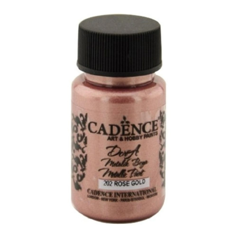 Cadence Metalická akrylová barva Cadence Dora Metallic, 50 ml - VYBERTE ODSTÍN - Metalická akrylová barva Cadence Dora Metallic, 50 ml - rose gold, růžové zlato