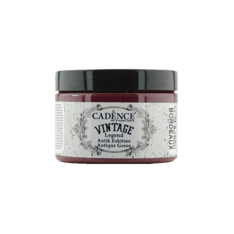 Kamínková barva Cadence Vintage Legend Antique gesso 150ml-bordeaux vínová Aladine