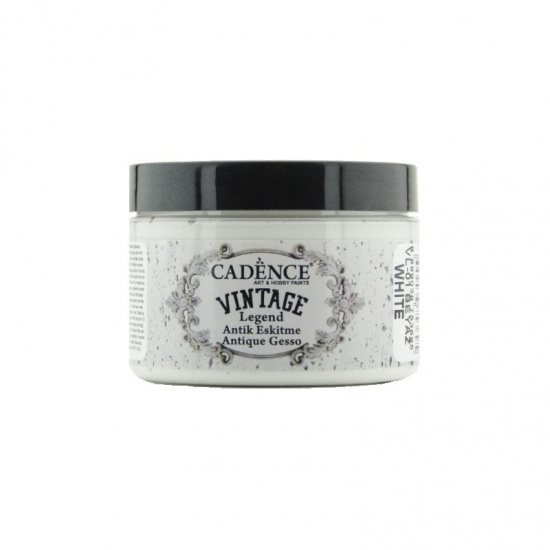 Kamínková barva Cadence Vintage Legend Antique gesso 150ml-white bílá Aladine