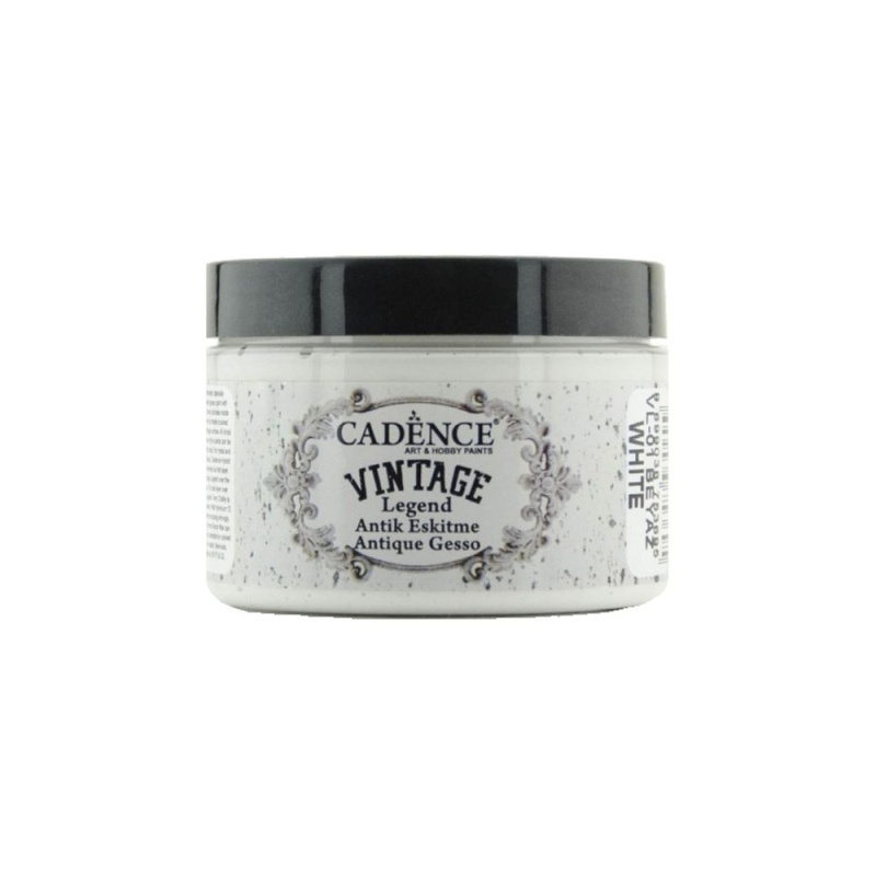 Kamínková barva Cadence Vintage Legend Antique gesso 150ml-white bílá Aladine