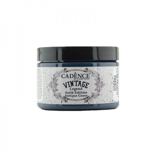 Kamínková barva Cadence Vintage Legend Antique gesso 150ml-fresco šedomodrá Aladine