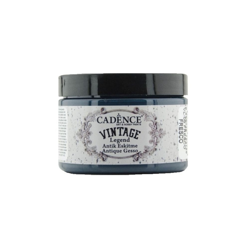 Kamínková barva Cadence Vintage Legend Antique gesso 150ml-fresco šedomodrá Aladine