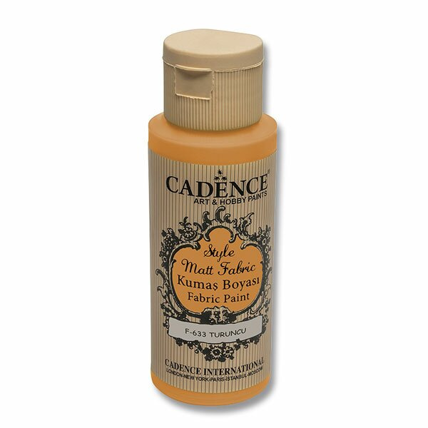 Cadence Barva na textil Cadence Style Matt Fabric, 59 ml - VYBERTE ODSTÍN - Barva na textil Cadence Style Matt Fabric, 59 ml - orange, oranžová