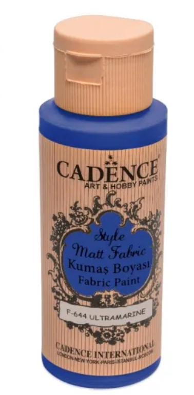 Cadence Barva na textil Cadence Style Matt Fabric, 59 ml - VYBERTE ODSTÍN - Barva na textil Cadence Style Matt Fabric, 59 ml - ultramarin, ultramarínová modrá