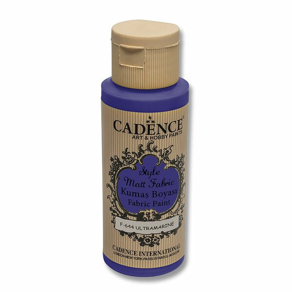 Cadence Barva na textil Cadence Style Matt Fabric, 59 ml - VYBERTE ODSTÍN - Barva na textil Cadence Style Matt Fabric, 59 ml - ultramarin, ultramarínová modrá