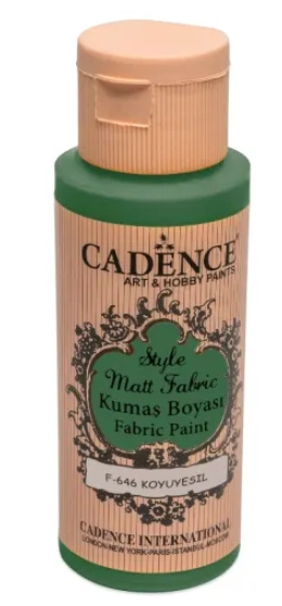 Cadence Barva na textil Cadence Style Matt Fabric, 59 ml - VYBERTE ODSTÍN - Barva na textil Cadence Style Matt Fabric, 59 ml - dark green, tm. zelená
