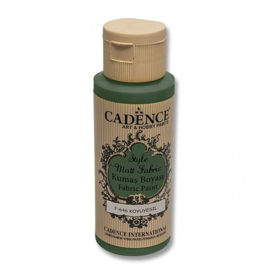Cadence Barva na textil Cadence Style Matt Fabric, 59 ml - VYBERTE ODSTÍN - Barva na textil Cadence Style Matt Fabric, 59 ml - dark green, tm. zelená