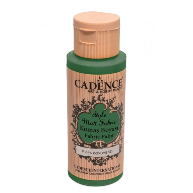 Cadence Barva na textil Cadence Style Matt Fabric, 59 ml - VYBERTE ODSTÍN - Barva na textil Cadence Style Matt Fabric, 59 ml - dark green, tm. zelená