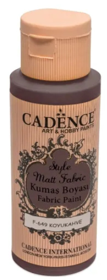 Cadence Barva na textil Cadence Style Matt Fabric, 59 ml - VYBERTE ODSTÍN - Barva na textil Cadence Style Matt Fabric, 59 ml - dark brown, tm. hnědá