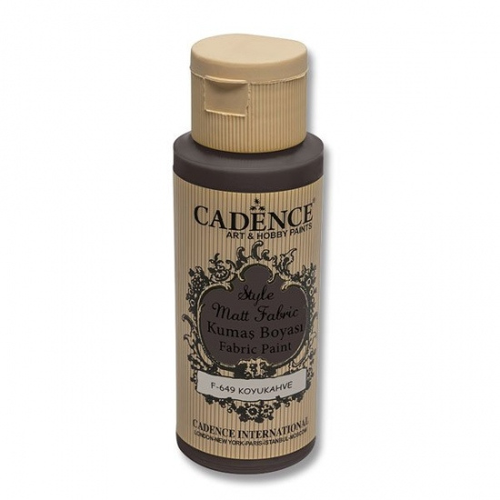 Cadence Barva na textil Cadence Style Matt Fabric, 59 ml - VYBERTE ODSTÍN - Barva na textil Cadence Style Matt Fabric, 59 ml - dark brown, tm. hnědá