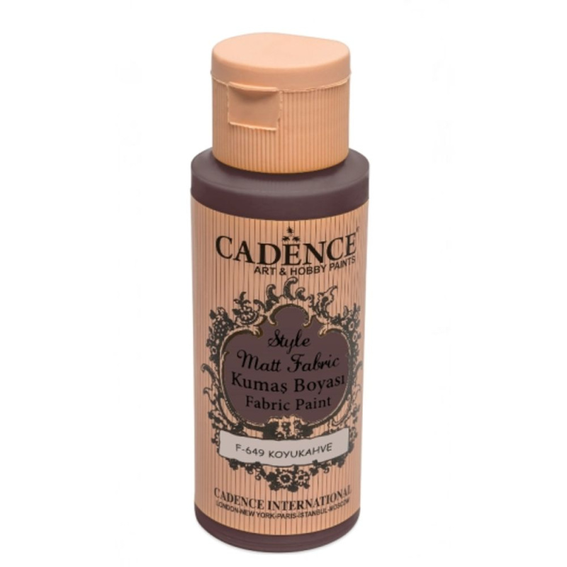 Cadence Barva na textil Cadence Style Matt Fabric, 59 ml - VYBERTE ODSTÍN - Barva na textil Cadence Style Matt Fabric, 59 ml - dark brown, tm. hnědá
