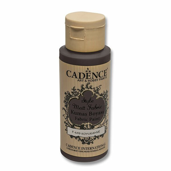 Cadence Barva na textil Cadence Style Matt Fabric, 59 ml - VYBERTE ODSTÍN - Barva na textil Cadence Style Matt Fabric, 59 ml - dark brown, tm. hnědá