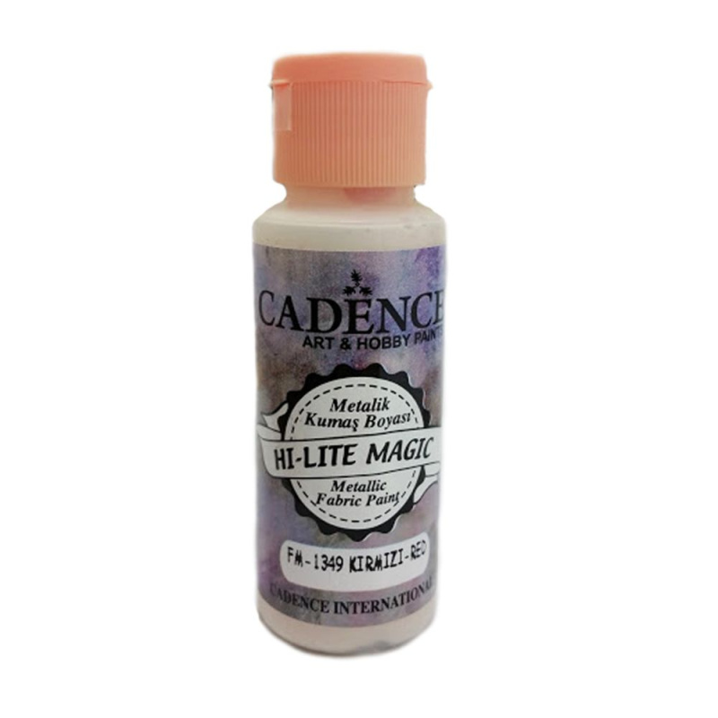 Hi-lite - metalická měnící barva na textil perleťová červená red 59 ml Aladine