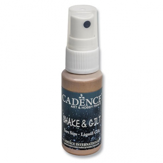 Barva na textil Shake a Gilt bronzová 25 ml CADENCE