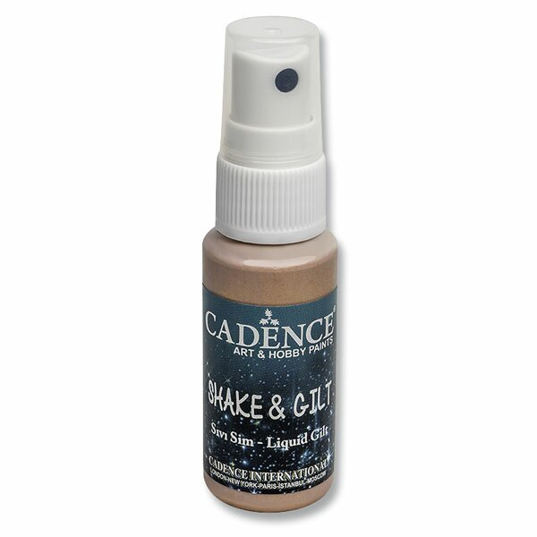 Barva na textil Shake a Gilt bronzová 25 ml CADENCE