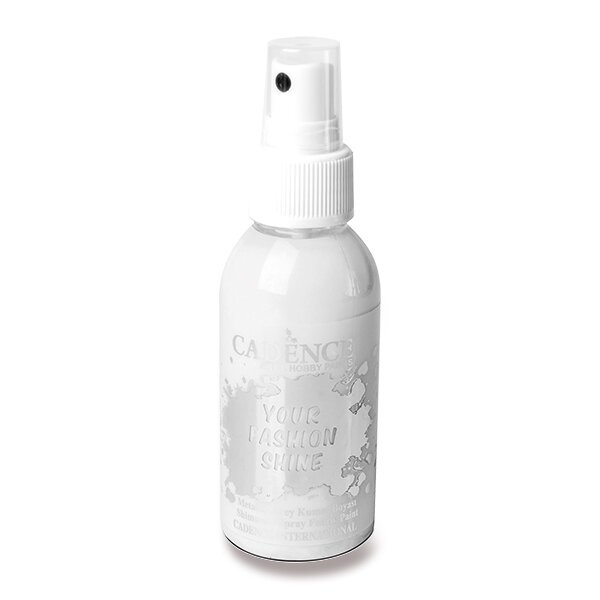Cadence Perleťová barva na textil Cadence Your Fashion Shine, 100 ml - VYBERTE ODSTÍN - Perleťová barva na textil ve spreji Cadence Your Fashion Shine, 100 ml - bílá