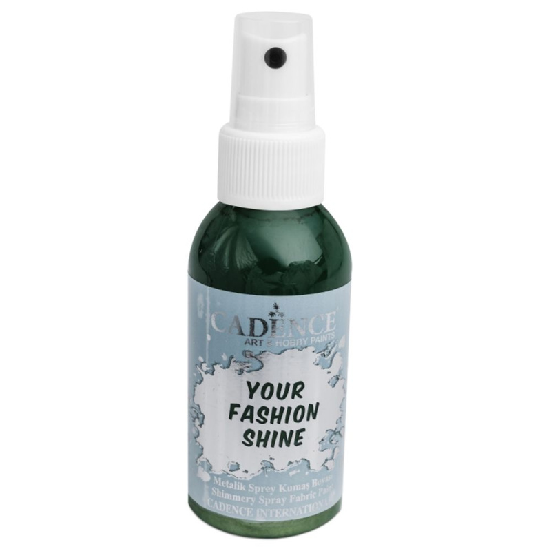 Perleťový sprej na tmavý textil 100ml - tmavě zelená Aladine