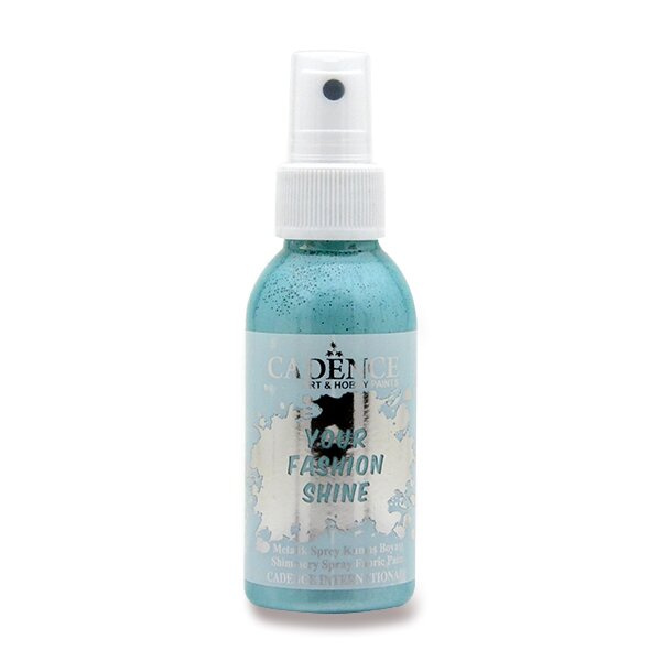 Cadence Perleťová barva na textil Cadence Your Fashion Shine, 100 ml - VYBERTE ODSTÍN - Perleťová barva na textil ve spreji Cadence Your Fashion Shine, 100 ml - sv. tyrkysová
