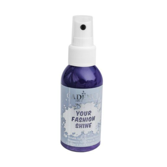 Cadence Perleťová barva na textil Cadence Your Fashion Shine, 100 ml - VYBERTE ODSTÍN - Perleťová barva na textil ve spreji Cadence Your Fashion Shine, 100 ml - fialová