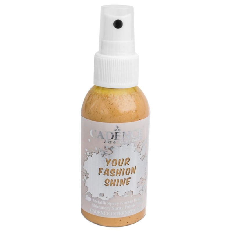 Cadence Perleťová barva na textil Cadence Your Fashion Shine, 100 ml - VYBERTE ODSTÍN - Perleťová barva na textil ve spreji Cadence Your Fashion Shine, 100 ml - zlatá