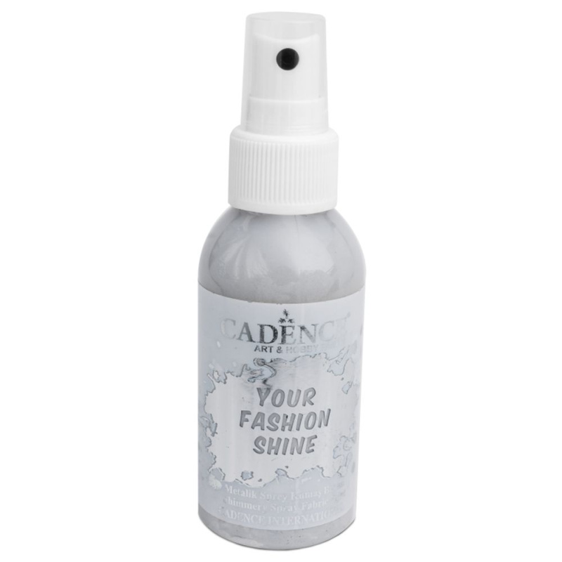 Cadence - perleťová barva na tmavý textil - 100 ml, stříbrná