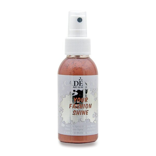 Cadence Perleťová barva na textil Cadence Your Fashion Shine, 100 ml - VYBERTE ODSTÍN - Perleťová barva na textil ve spreji Cadence Your Fashion Shine, 100 ml - měděná
