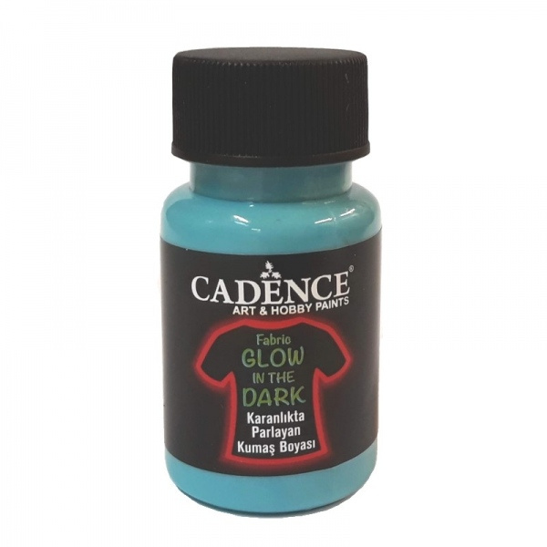 Barva na textil svítící ve tmě 50 ml - modrá Aladine