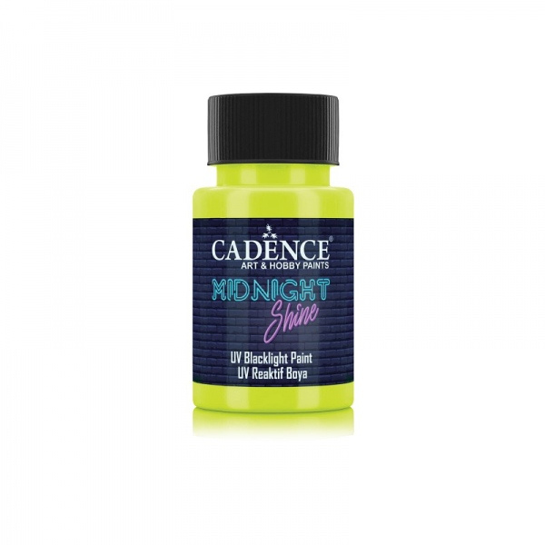 Cadence Svíticí UV barva na textil Cadence Midnight Shine, 50 ml - VYBERTE ODSTÍN - Svítící UV barva na textil Cadence Midnight Shine, 50 ml - lemon, citronová