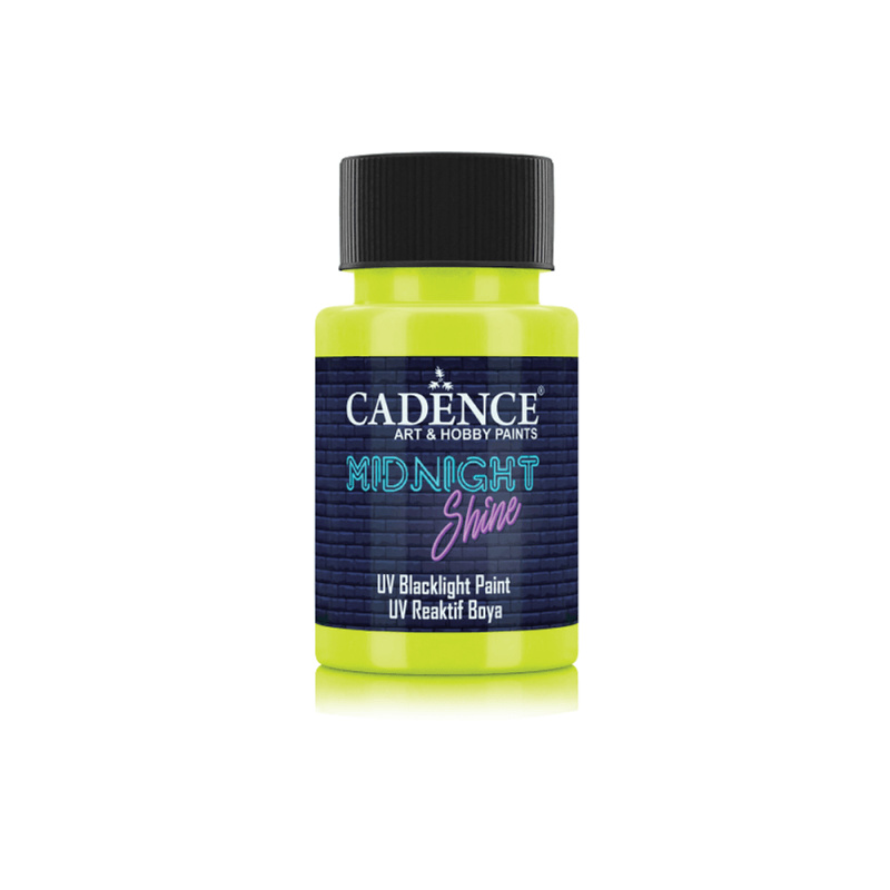Cadence Svíticí UV barva na textil Cadence Midnight Shine, 50 ml - VYBERTE ODSTÍN - Svítící UV barva na textil Cadence Midnight Shine, 50 ml - lemon, citronová