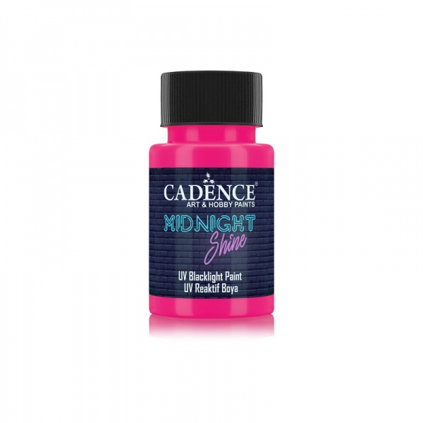 Svítící UV barva na textil Cadence Midnight Shine, 50 ml - magenta, magenta Aladine