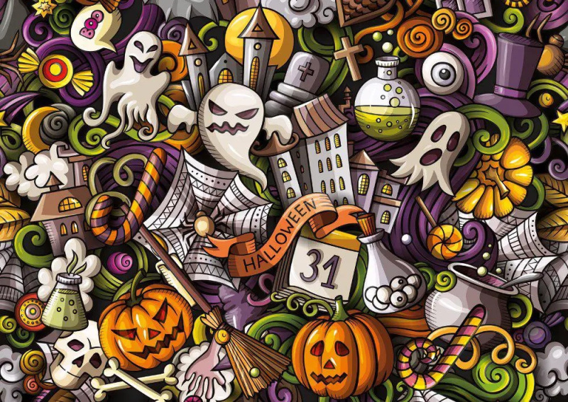 puzzle halloween 1000 dílků