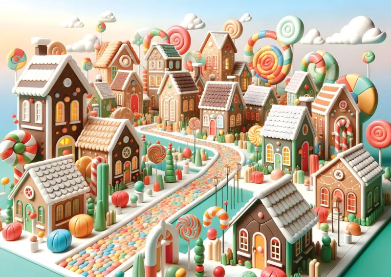 Puzzle země sladkostí 1000 dílků YAZZ