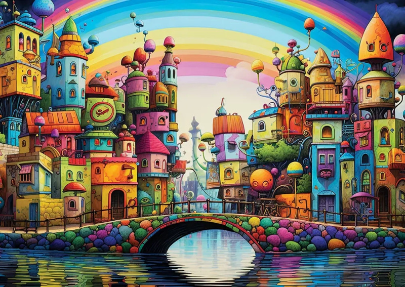 Puzzle duhové město 1000 dílků