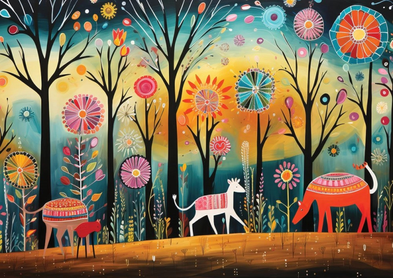 Yazz Barevný les 1000 dílků