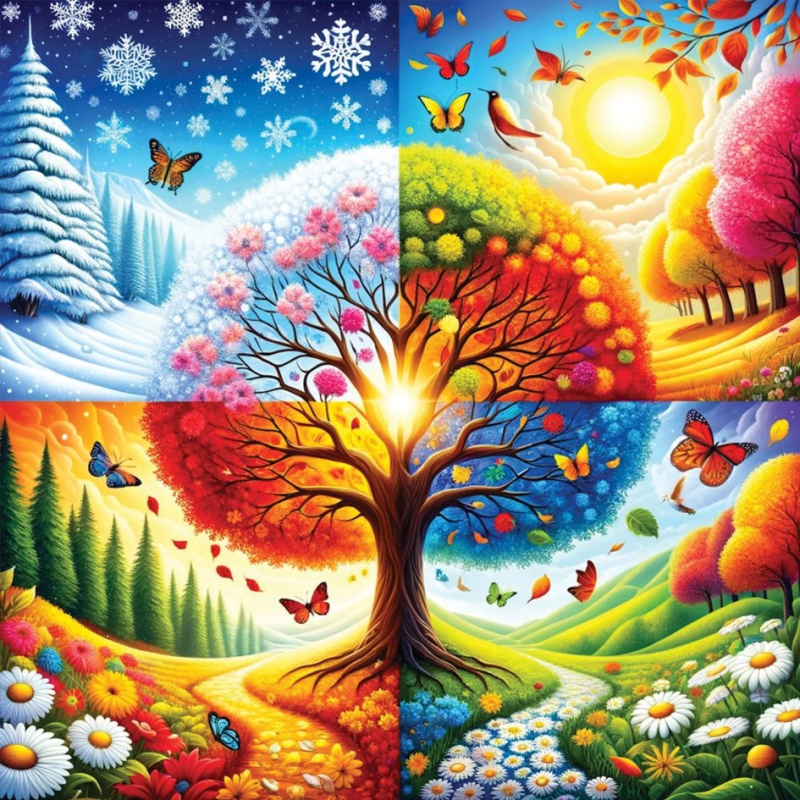 Puzzle čtyři roční období 1023 dílků