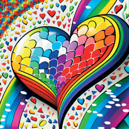 YAZZ Čtvercové puzzle Mozaikové srdce 1023 dílků 161753
