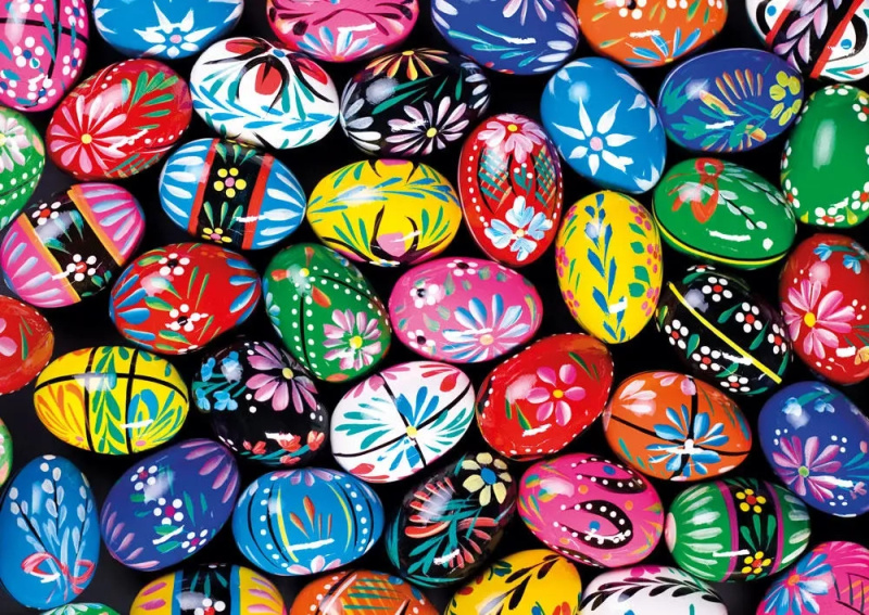 Puzzle malovaná velikonoční vajíčka 1000 dílků