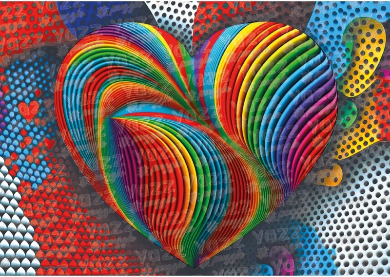 Yazz puzzle duhové srdce 1000 dílků