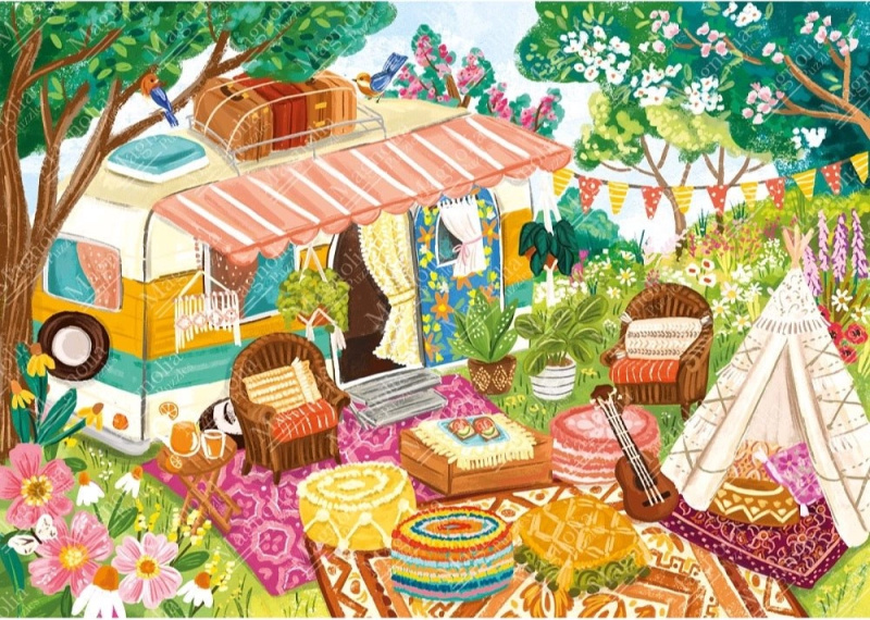 Puzzle boho kempování 1000 dílků MAGNOLIA