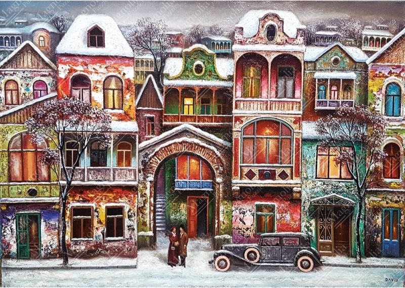 Puzzle zimní večer 1000 dílků