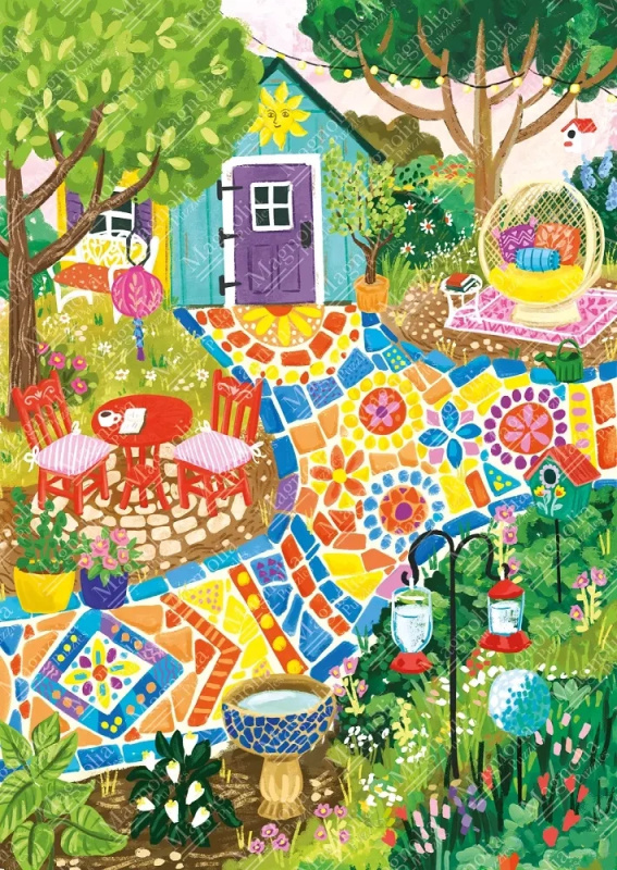 Puzzle zahradní mozaika 1000 dílků