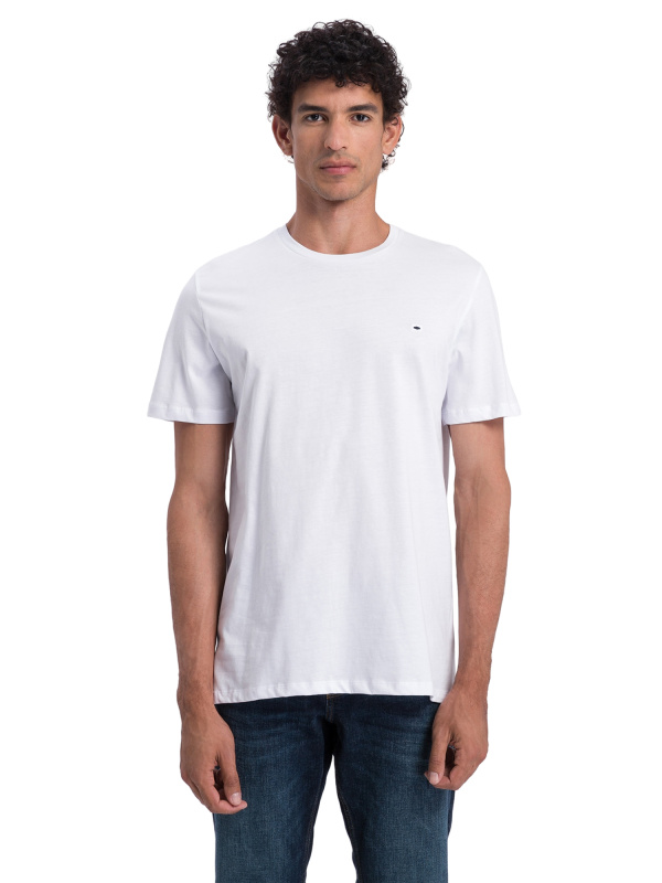 Pánské tričko k.r. CROSS JEANS bílé-3XL