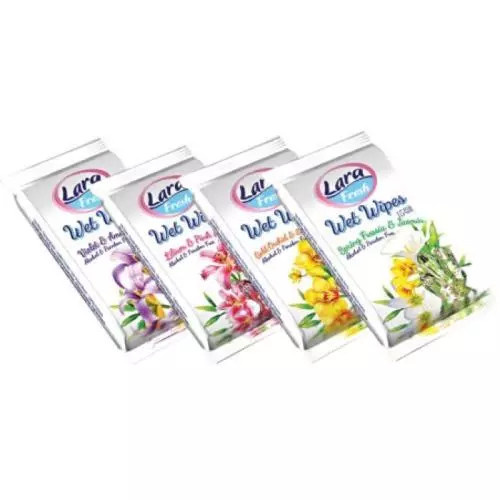 Lara vlhčené ubrousky 15ks Flowers