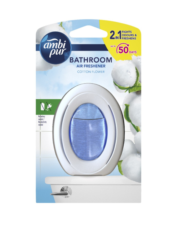 Ambi Pur Bathroom - osvěžovač vzduchu do koupelny - Cotton Flower, 8 ml