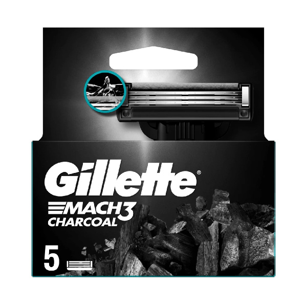 Gillette Mach3 Charcoal náhradní břity 5 ks