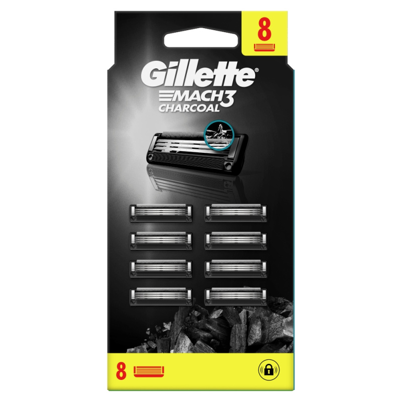 Gillette Mach3 Charcoal náhradní břity 8 ks
