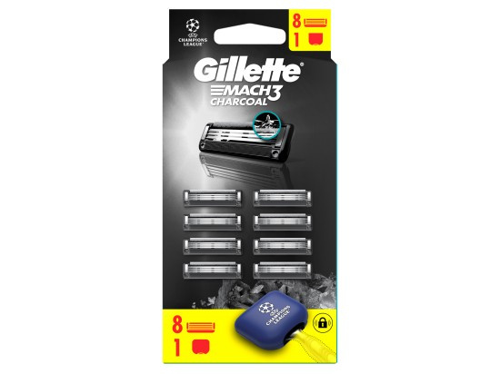 Gillette Mach3 Charcoal náhradní břity 8 ks
