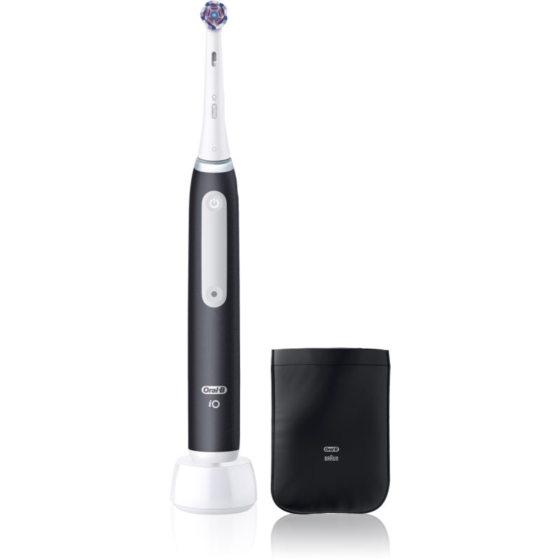 Oral B iO3 elektrický zubní kartáček s pouzdrem na nabíječku Matte Black - White Clean 1 ks