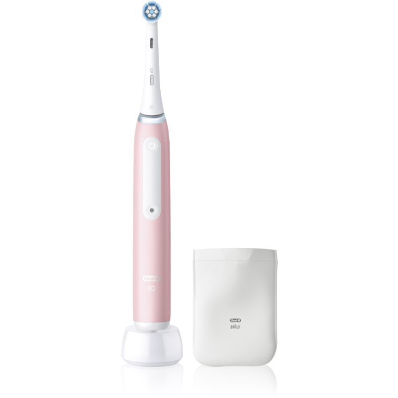 Oral B iO3 elektrický zubní kartáček s pouzdrem na nabíječku Blush Pink - Sensi Clean 1 ks